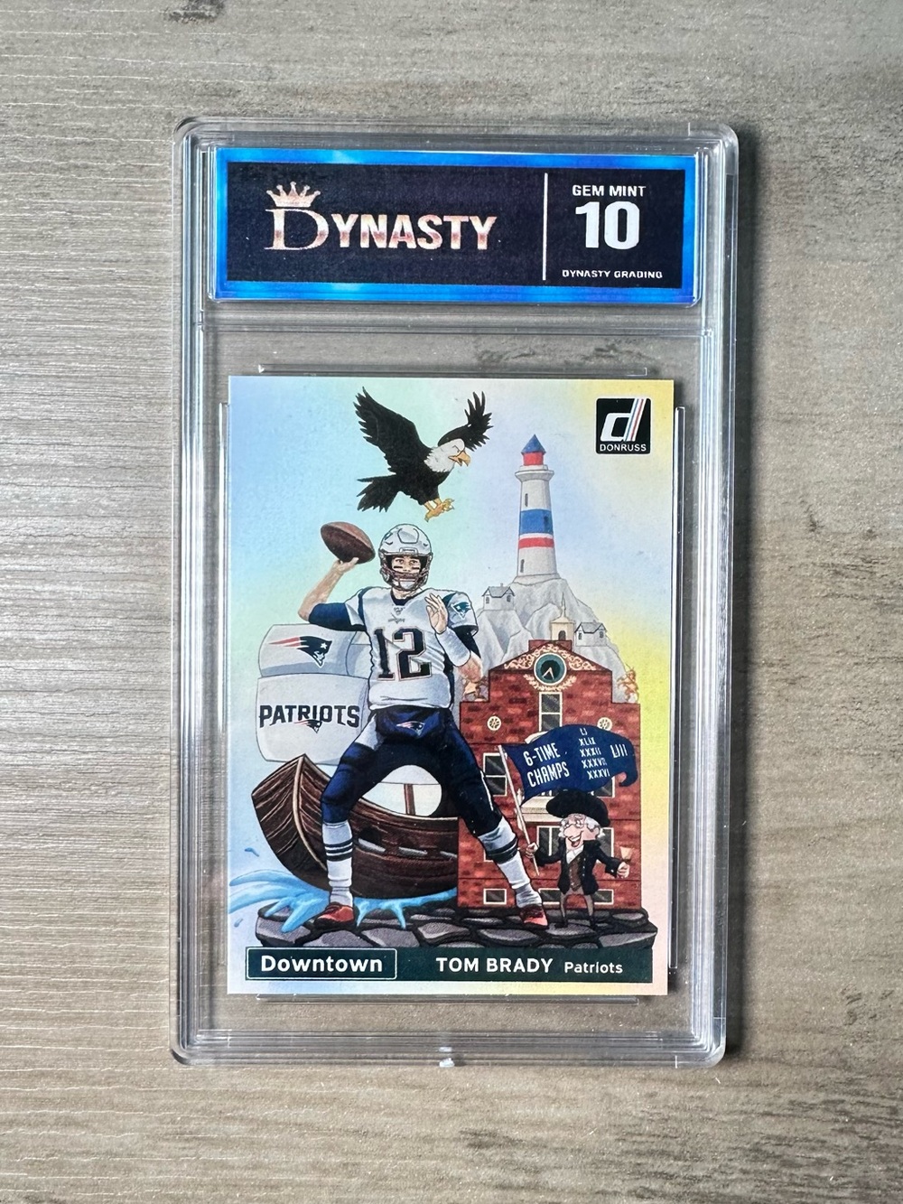 Tom Brady 2020 Downtown #D-TB Gem Mint 10 Novelty Card. New England Patriots.